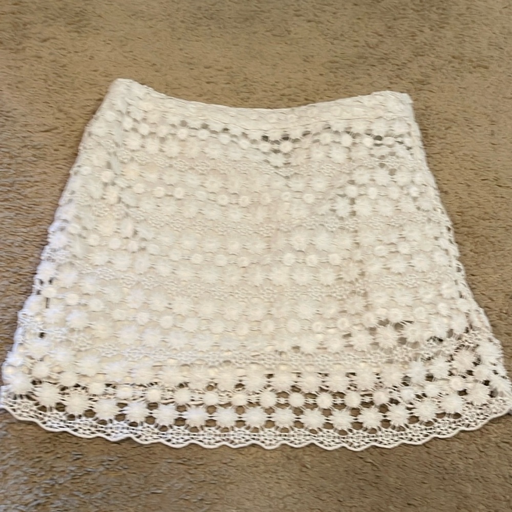White eyelet skirt